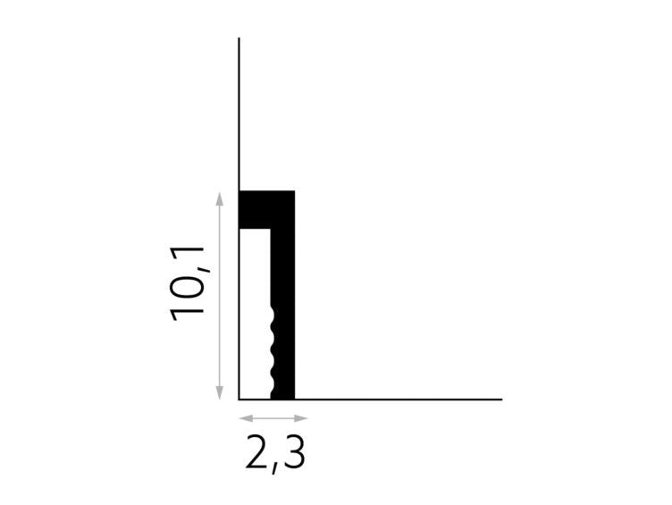 PLINTA POLIMER RIGID MD006 - 200 x 10.1 x 2.3 cm - Decorevo