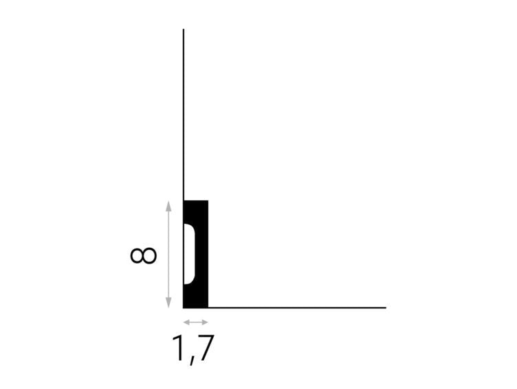 PLINTA POLIMER RIGID MD008 - 200 x 8 x 1.7 cm - Decorevo
