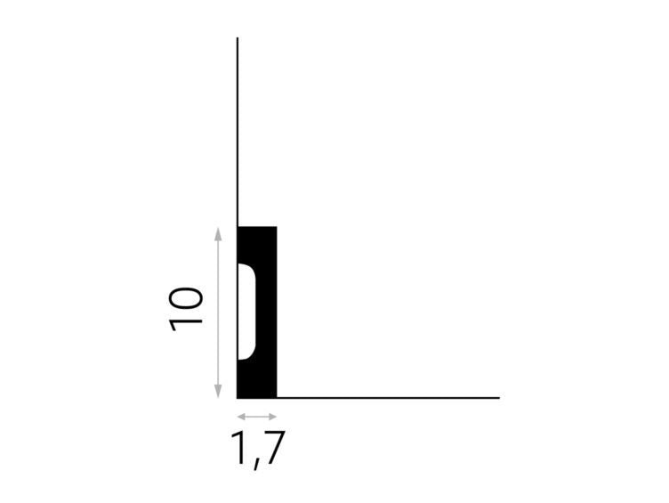 PLINTA POLIMER RIGID MD009 - 200 x 10 x 1.7 cm - Decorevo