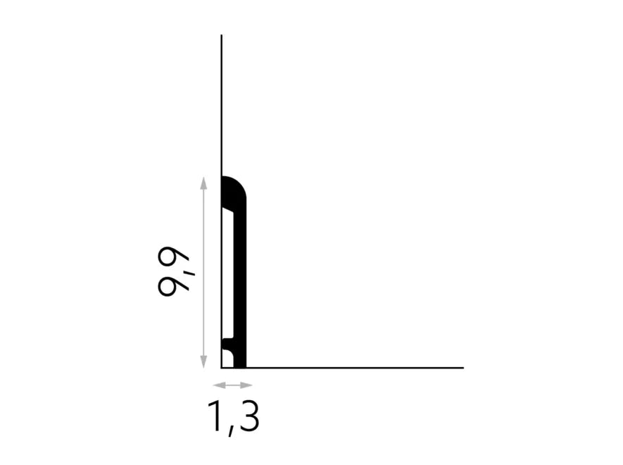 PLINTA POLIMER RIGID MD236 - 200 x 9.9 x 1.3 cm - Decorevo