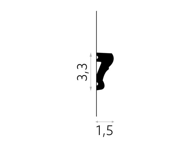 BRAU POLIMER RIGID MD318 - 200 X 3.3 X 1.5 CM - Decorevo