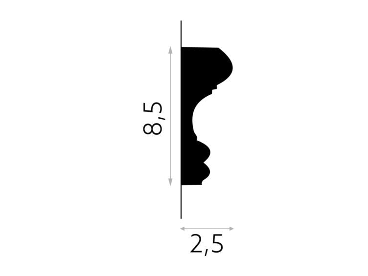 BRAU POLIURETAN MDD311 - 200 X 8.5 X 2.5 CM - Decorevo