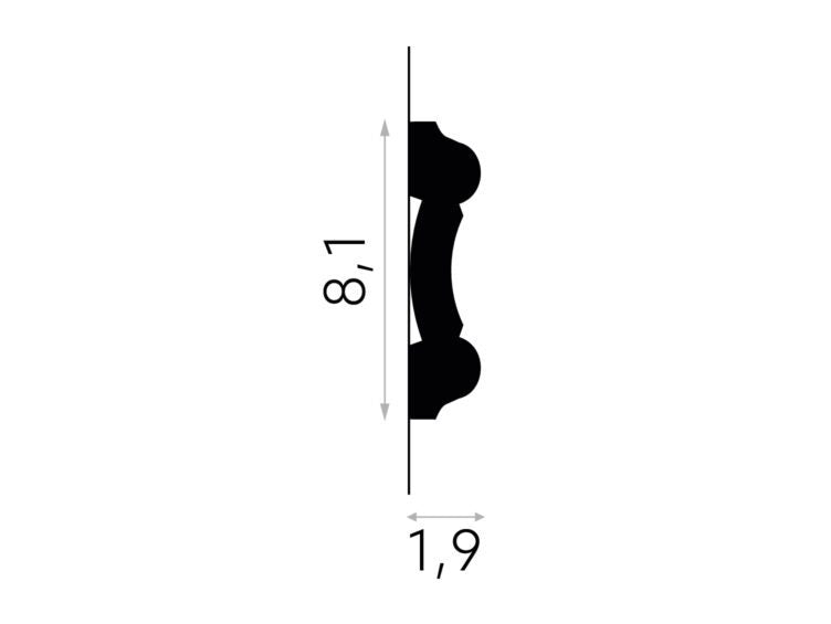 BRAU POLIURETAN MDD339 - 200 X 8 X 1.9 CM - Decorevo