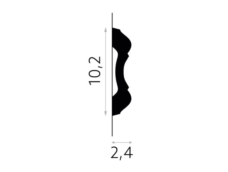 BRAU POLIURETAN MDD345 - 200 X 10.2 X 2.4 CM - Decorevo