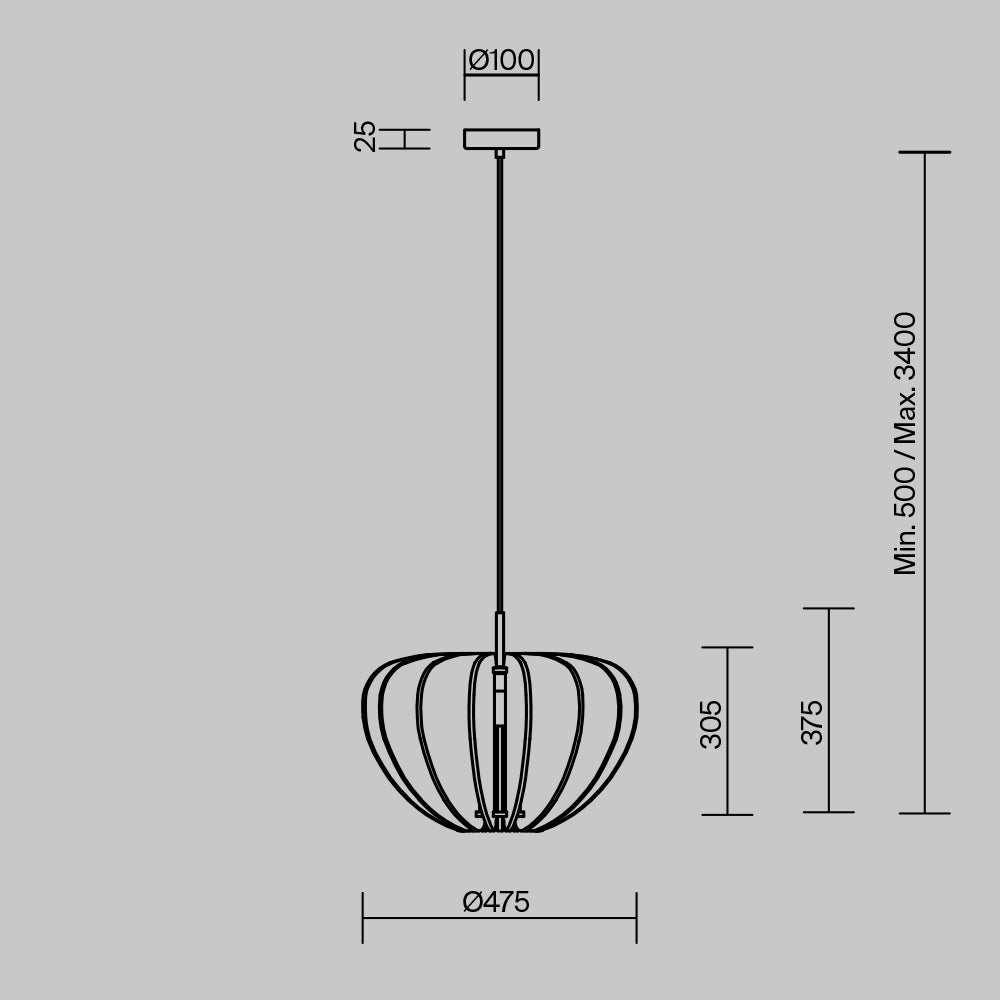 Lampǎ suspendatǎ Maytoni Cambio Design Acustic