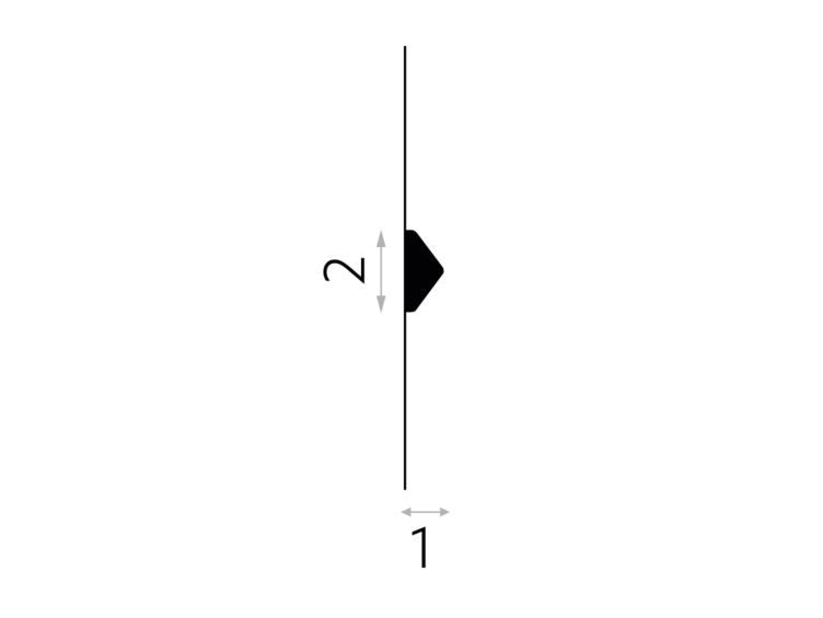 BRAU POLIMER RIGID QL022 - 200 X 2 X 1 CM - Decorevo