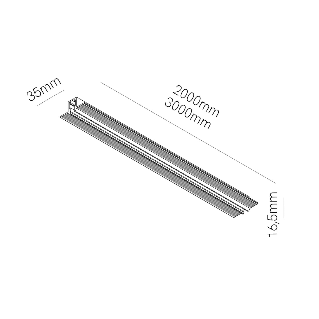 Șină Magnetică Încastrată Mini 3m 48V