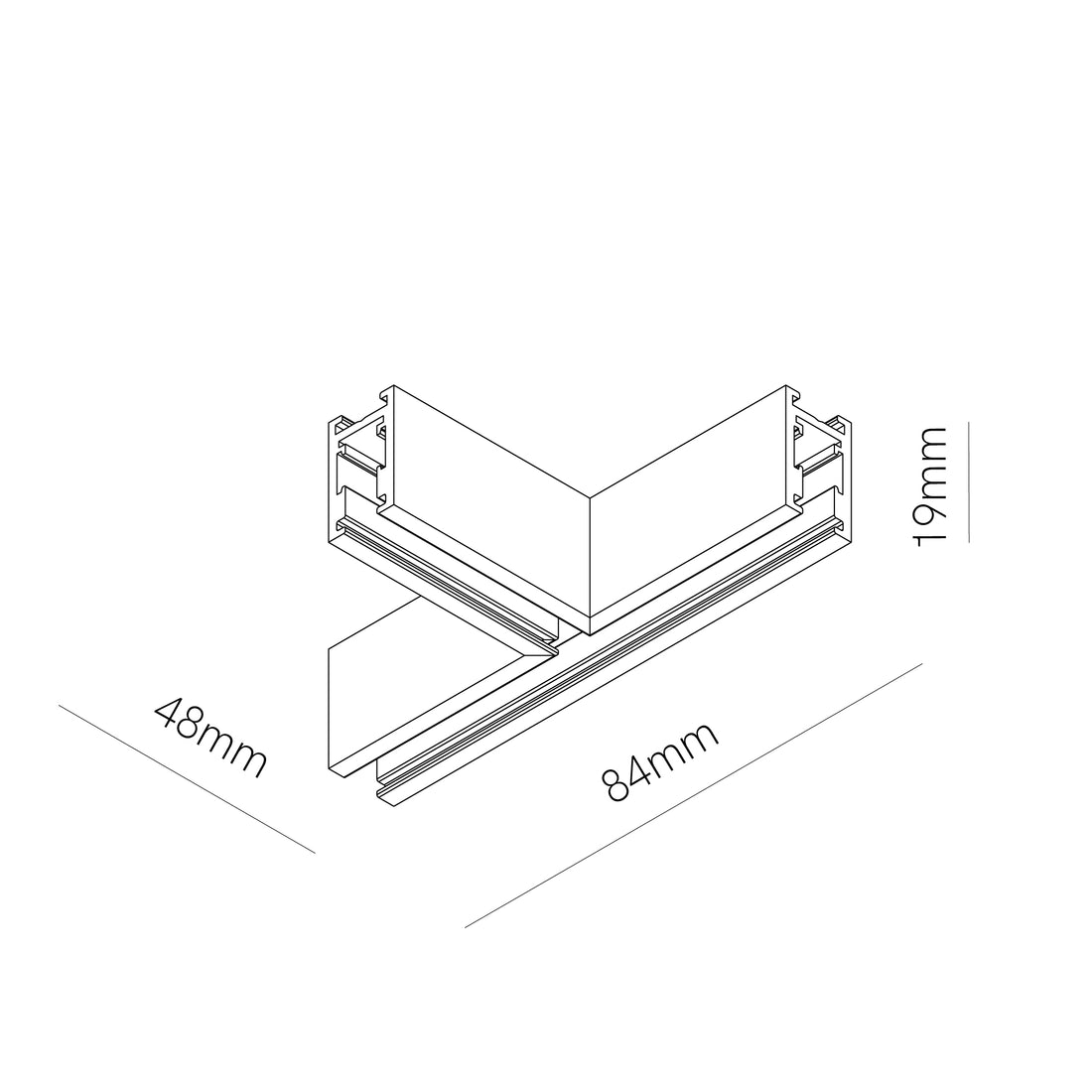 Conector T pentru șină aplicată 48V