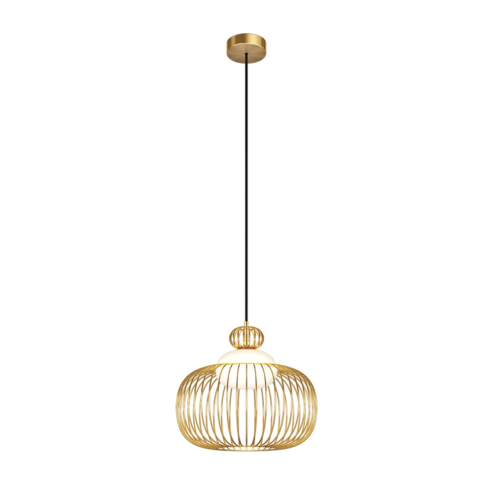 Lustră suspendată Maytoni Levitation – design tubular cu accente aurii