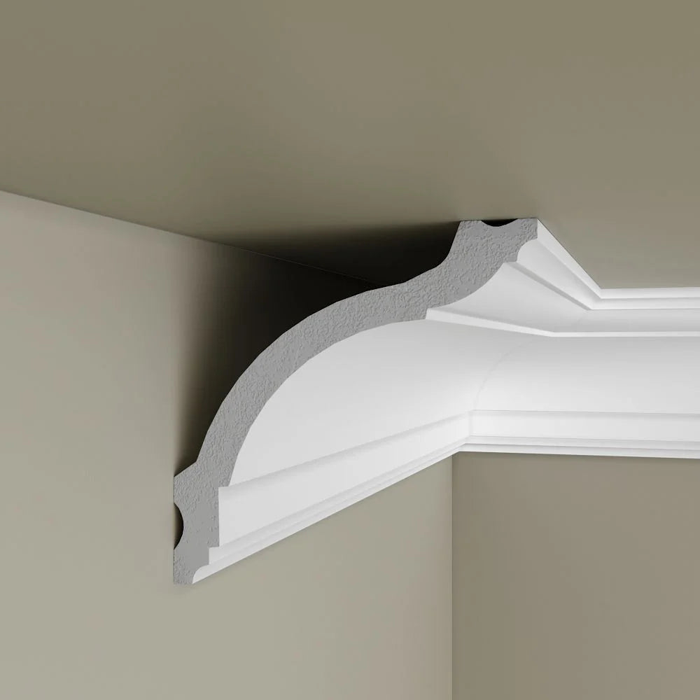 Cornisa decorativa din polimer rigid C17 - 9.3x9.5x200 cm - Decorevo
