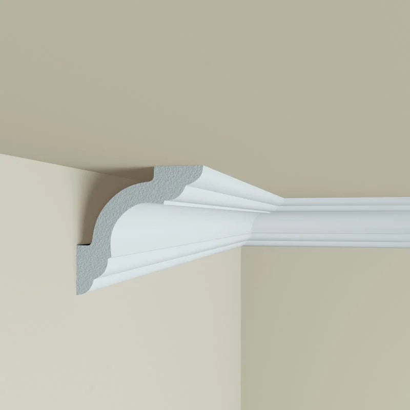 Cornisa decorativa din polimer rigid C9 - 5x5x200 cm - Decorevo