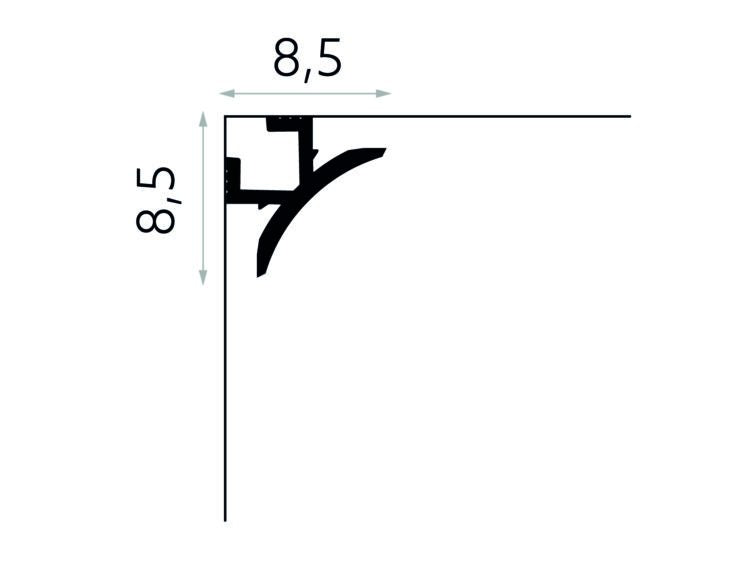 PROFIL BANDA LED QL002 - 200 x 8.5 x 8.5 cm - Decorevo