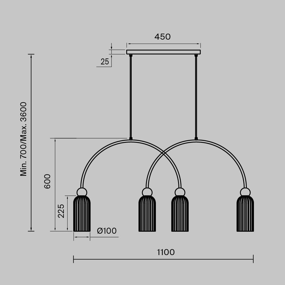 Lustră Maytoni Antic aurie cu 4 abajururi din sticlă