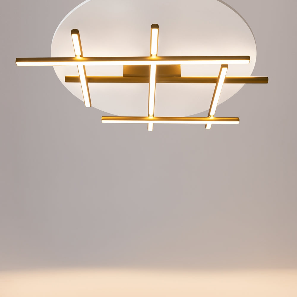 Plafonieră Maytoni Radiance: Eleganță Modernă, Auriu Satinat