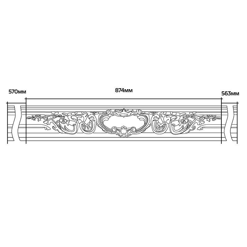 Cornisa din poliuretan 1.50.252 - 11.8x12.2x200 cm - imagine 4