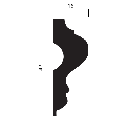 Coltar din poliuretan 1.52.279 - 32.3x35.8x2.2 cm - imagine 2