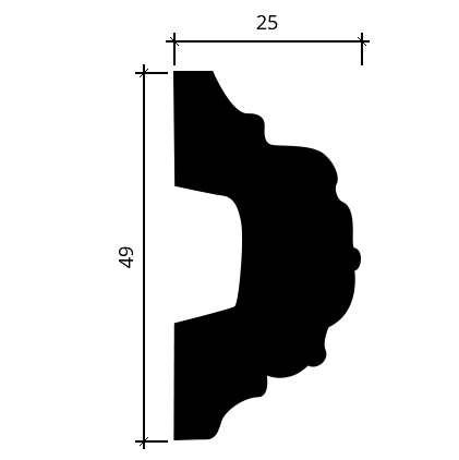 Coltar din poliuretan 1.52.283 - 26x26x2.6 cm - imagine 2