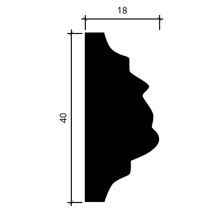 Coltar din poliuretan 1.52.288 - 26.9x27.2x3.2 cm - imagine 2