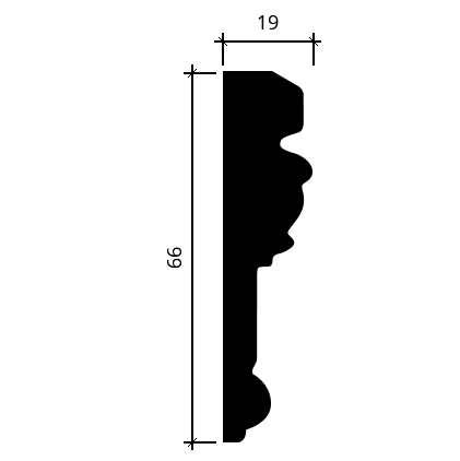 Coltar din poliuretan 1.52.294 - 26.1x26.1x1.8 cm - imagine 2