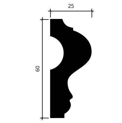 Coltar din poliuretan 1.52.302 - 21.5x21.5x2.5 cm - imagine 2