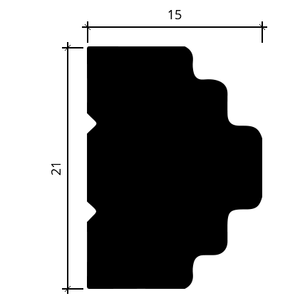 Coltar din poliuretan 1.52.810 - 28x28x1.5 cm - imagine 5