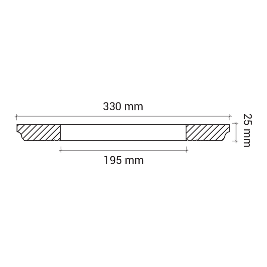 Rozeta din poliuretan 1.56.006 - Ø 33 cm - imagine 3