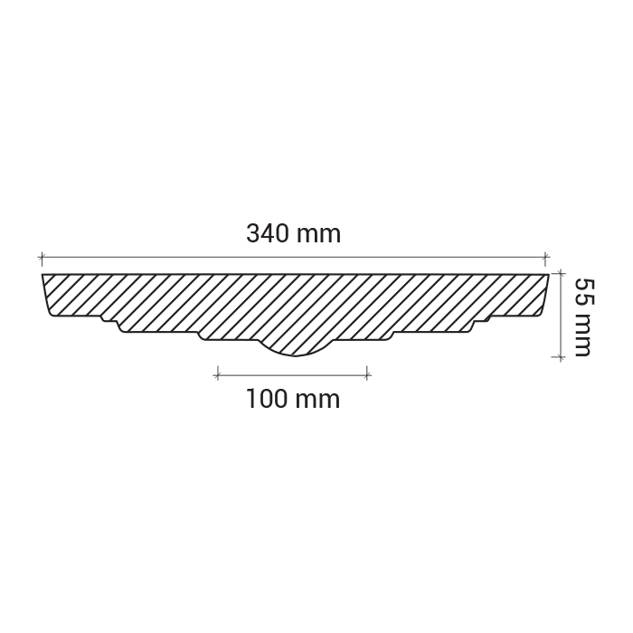 Rozeta din poliuretan 1.56.014 - Ø 33.8 cm - imagine 3