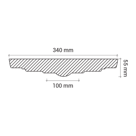 Rozeta din poliuretan 1.56.014 - Ø 33.8 cm - imagine 3