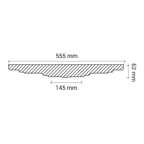 Rozeta din poliuretan 1.56.015 - Ø 55.5 cm - imagine 3