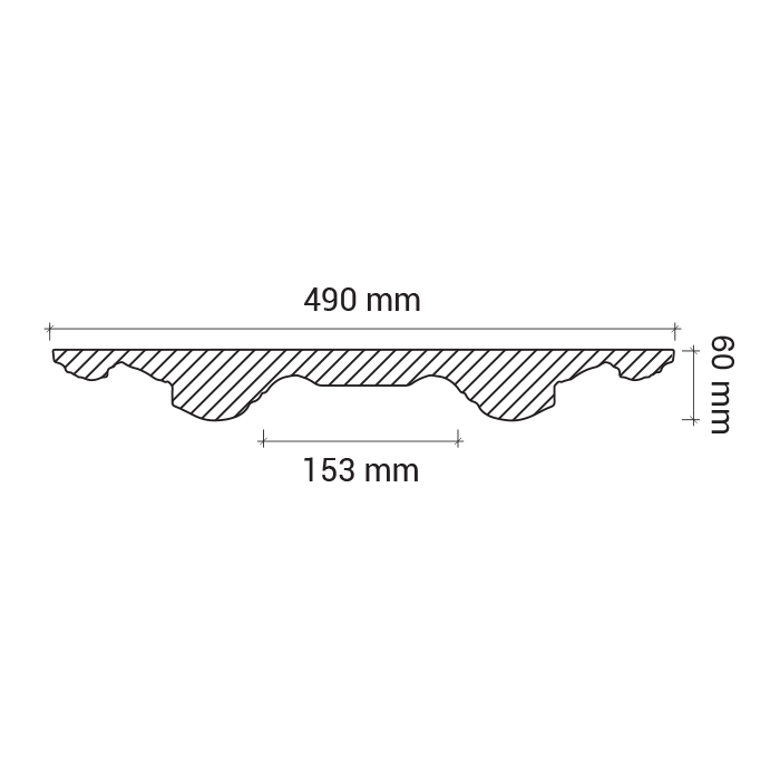 Rozeta din poliuretan 1.56.021 - Ø 48.7 cm - imagine 3