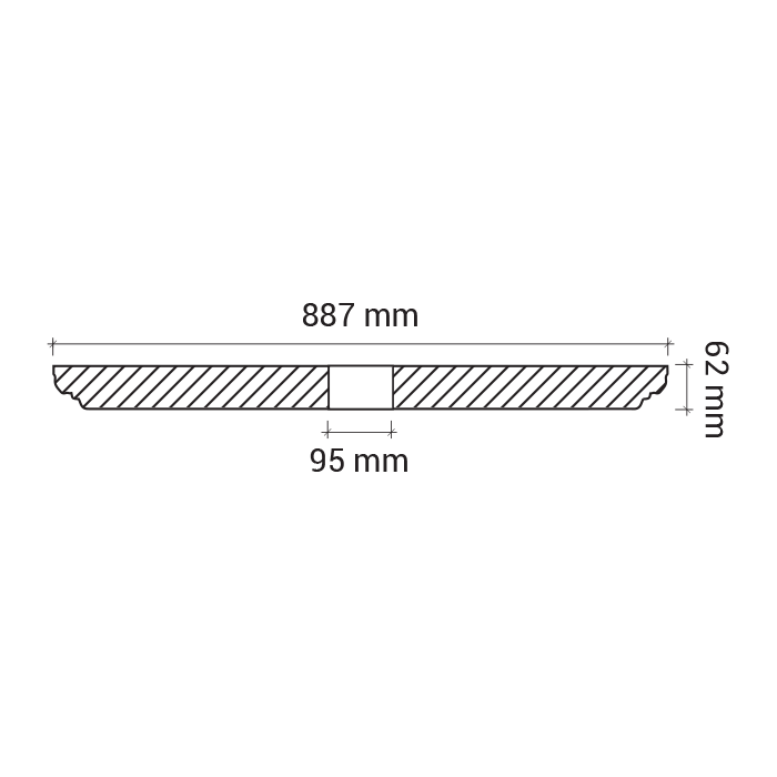 Rozeta din poliuretan 1.56.036 - Ø 88.6 cm - imagine 3