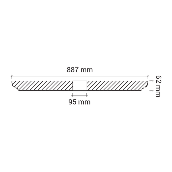 Rozeta din poliuretan 1.56.036 - Ø 88.6 cm - imagine 3