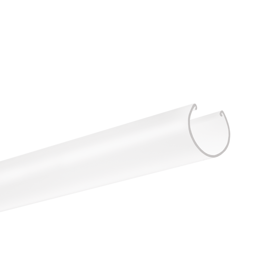 Difuzor JAZ-23R satinat pentru profil aluminiu bandă LED