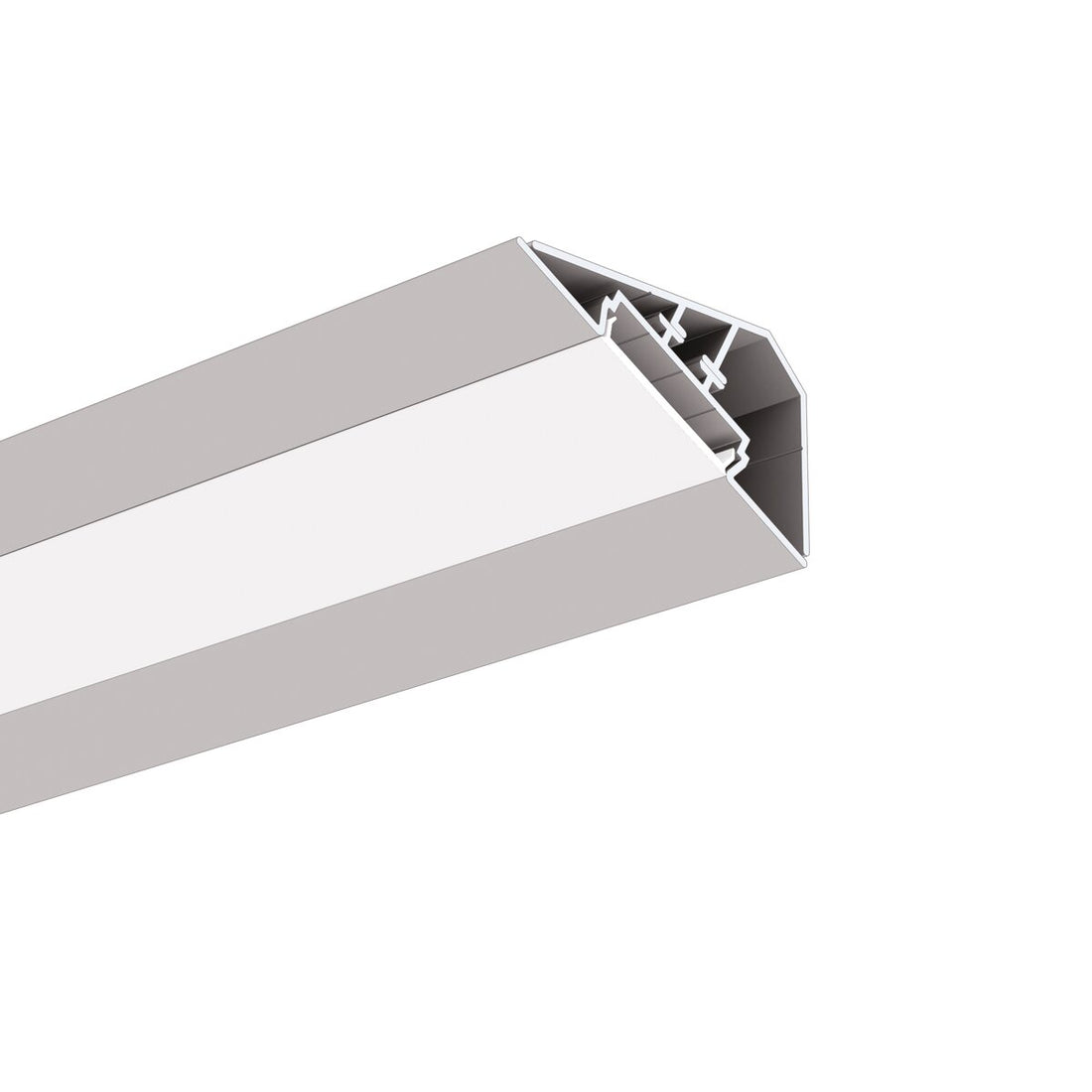 Profil aluminiu bandă LED LOC-30, argintiu anodizat