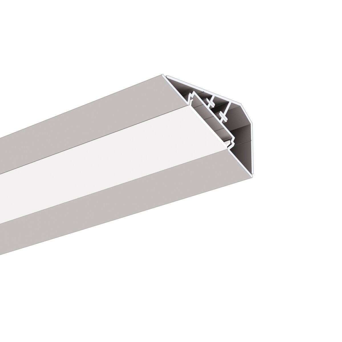 Profil aluminiu bandă LED LOC-30, argintiu anodizat