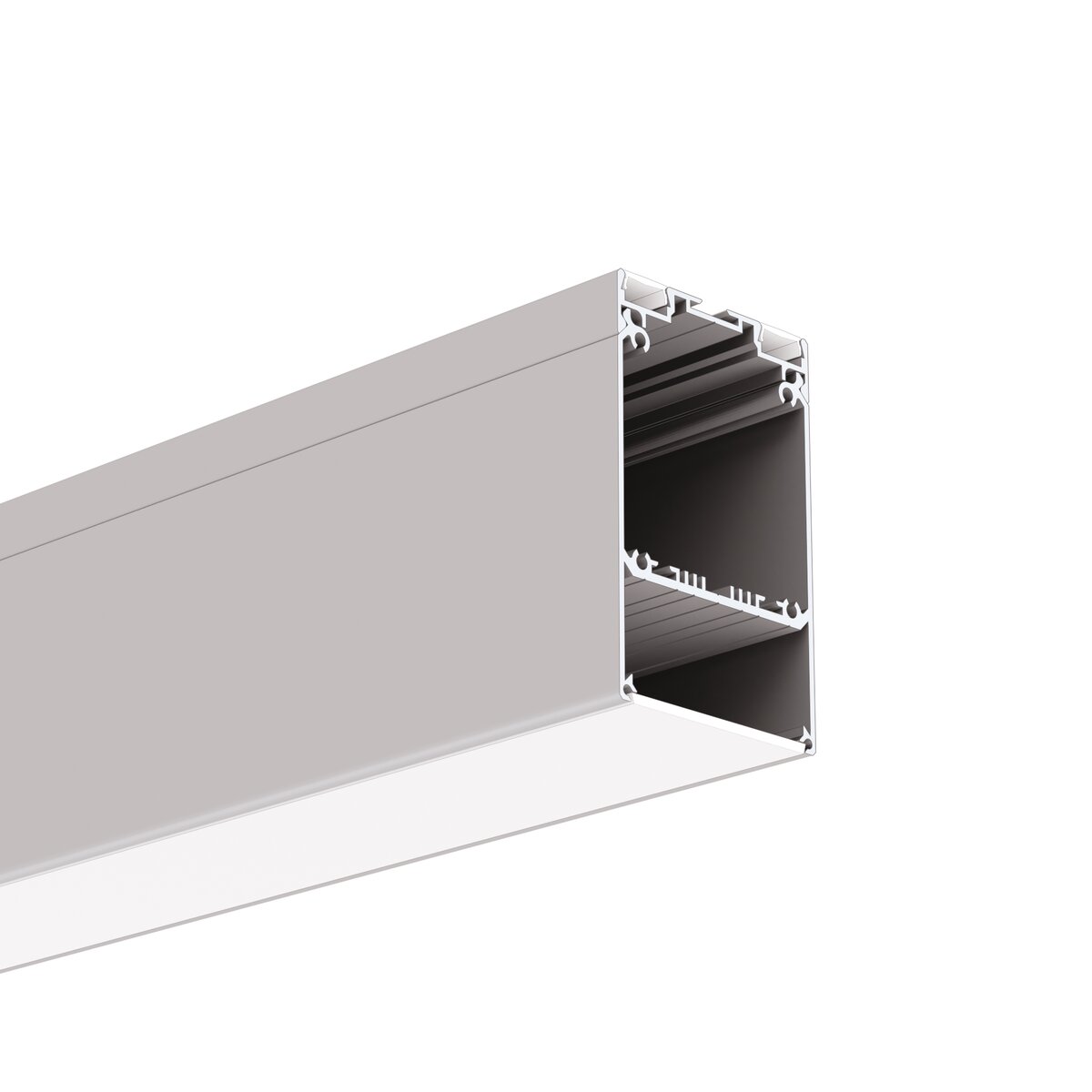 Profil aluminiu bandă LED DES, argintiu anodizat