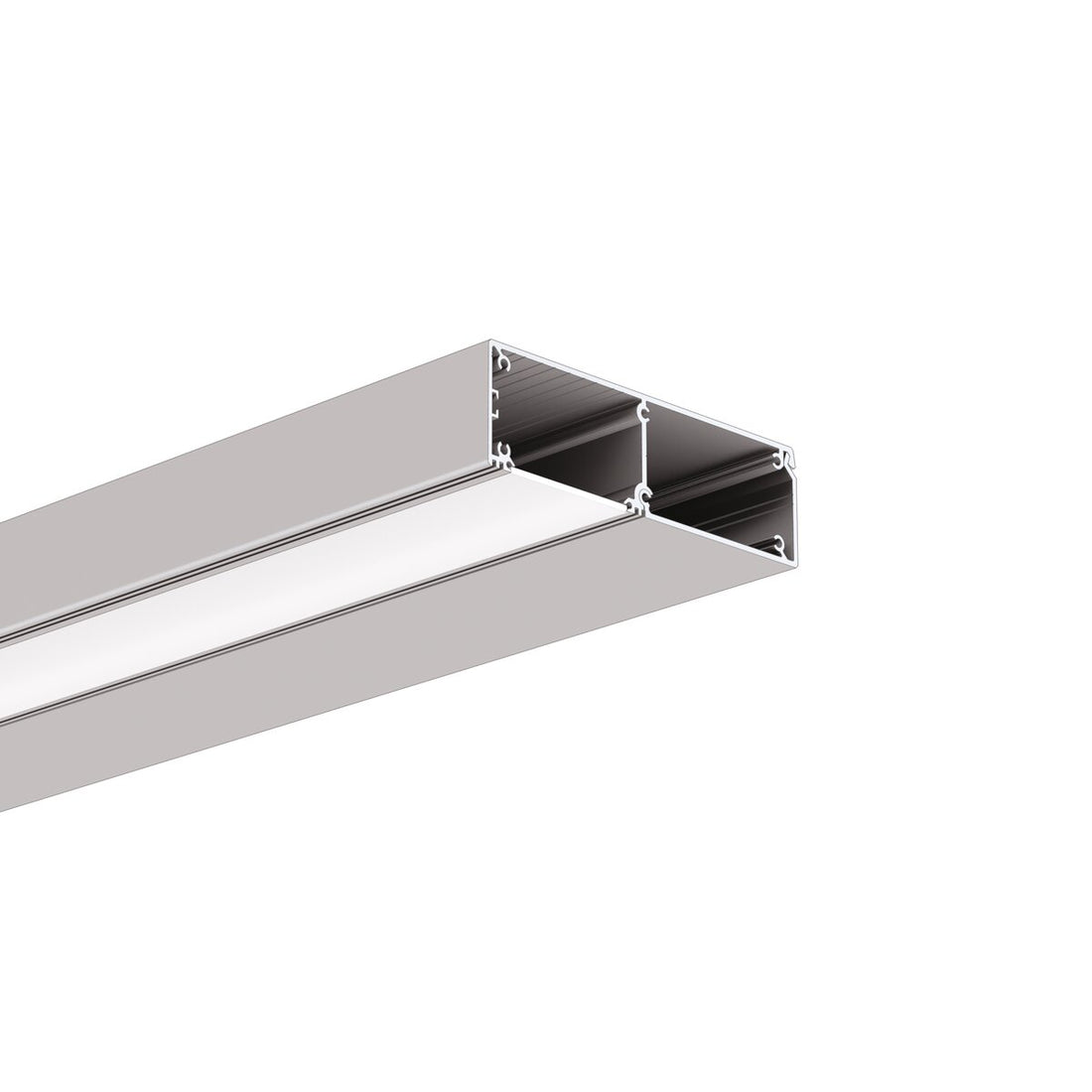 Profil aluminiu bandă LED KIDES, argintiu anodizat