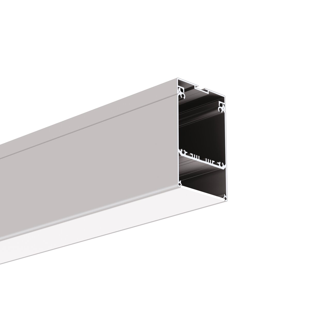 Profil aluminiu bandă LED GLADES, argintiu anodizat