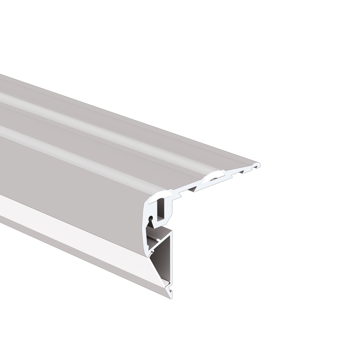 Profil aluminiu bandă LED STEPUS, argintiu anodizat