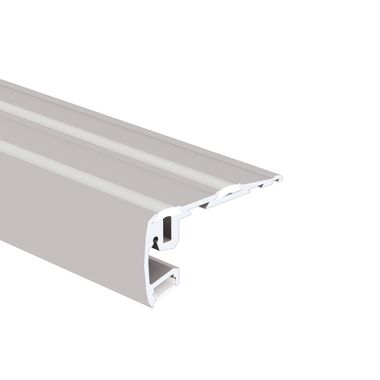 Profil aluminiu bandă LED STEP, argintiu anodizat
