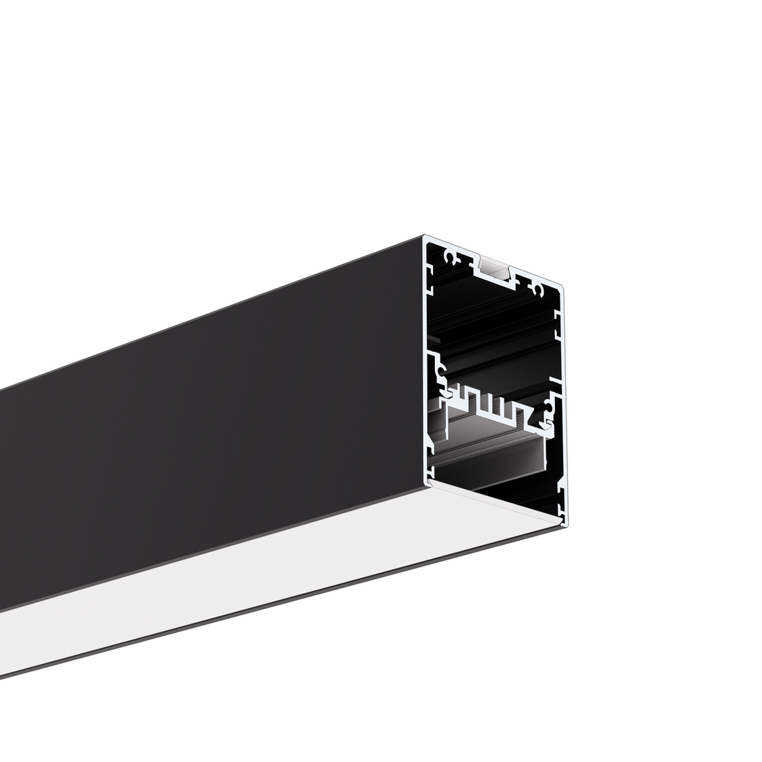 Profil aluminiu bandă LED MOD-50, negru anodizat