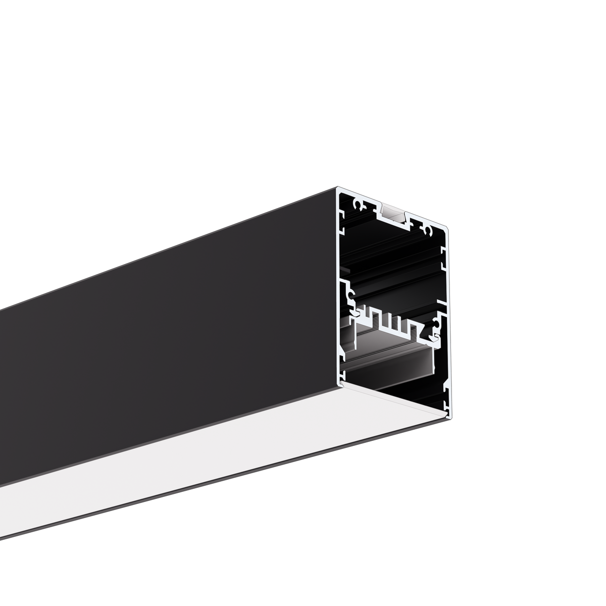 Profil aluminiu bandă LED MOD-50, negru anodizat