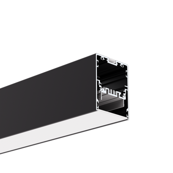 Profil aluminiu bandă LED MOD-50, negru anodizat
