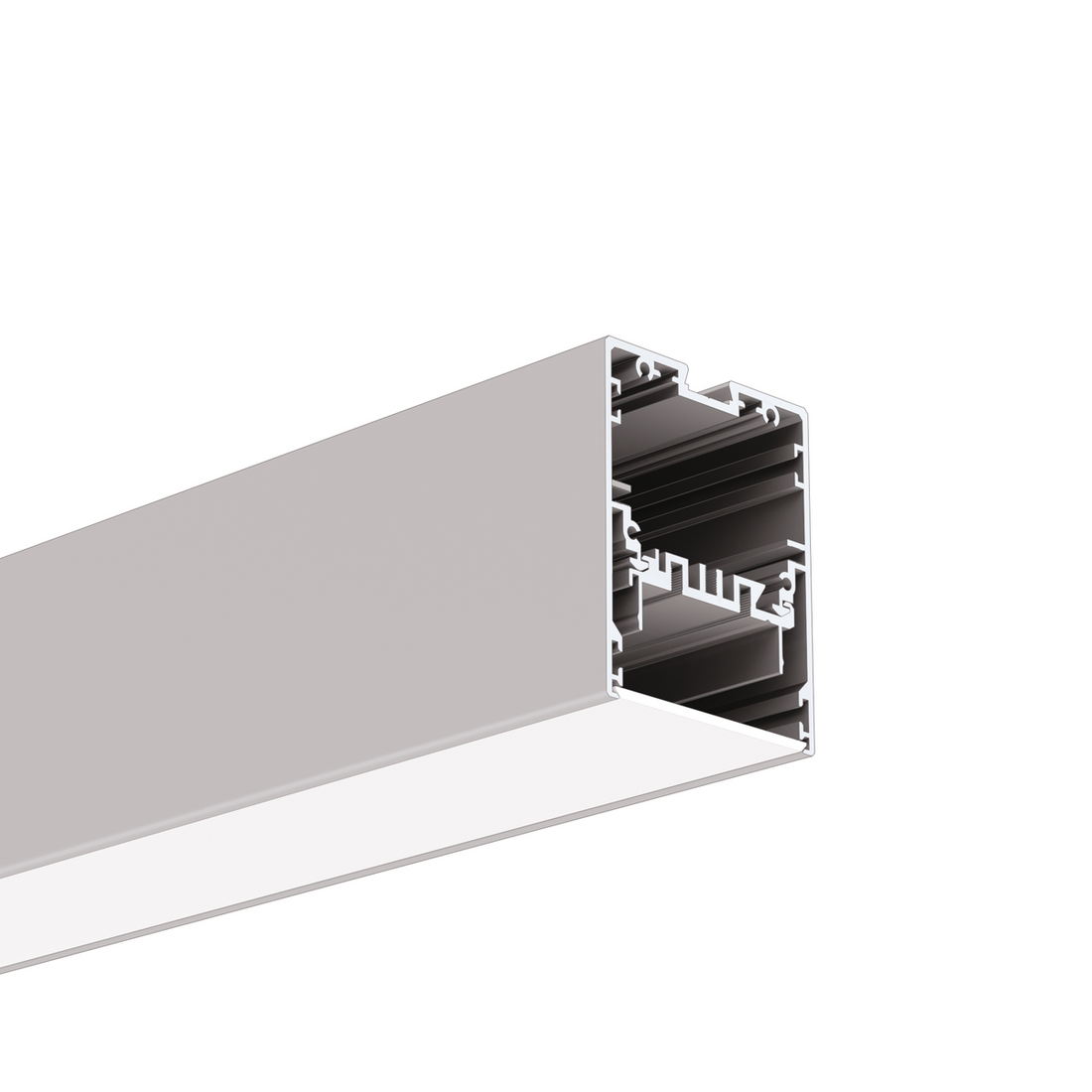 Profil aluminiu bandă LED MOD-50, argintiu anodizat