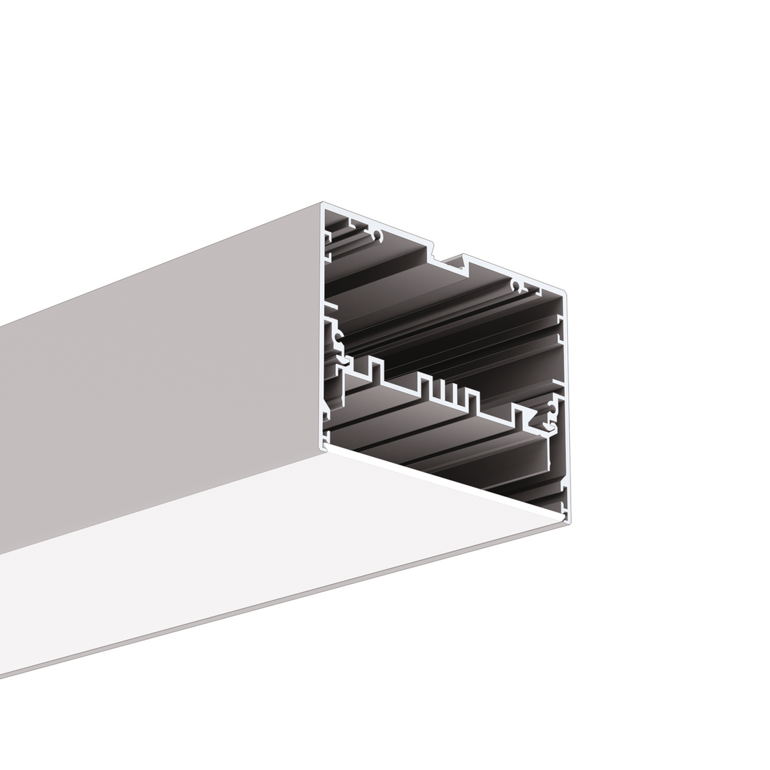 Profil aluminiu bandă LED MOD-100, argintiu anodizat
