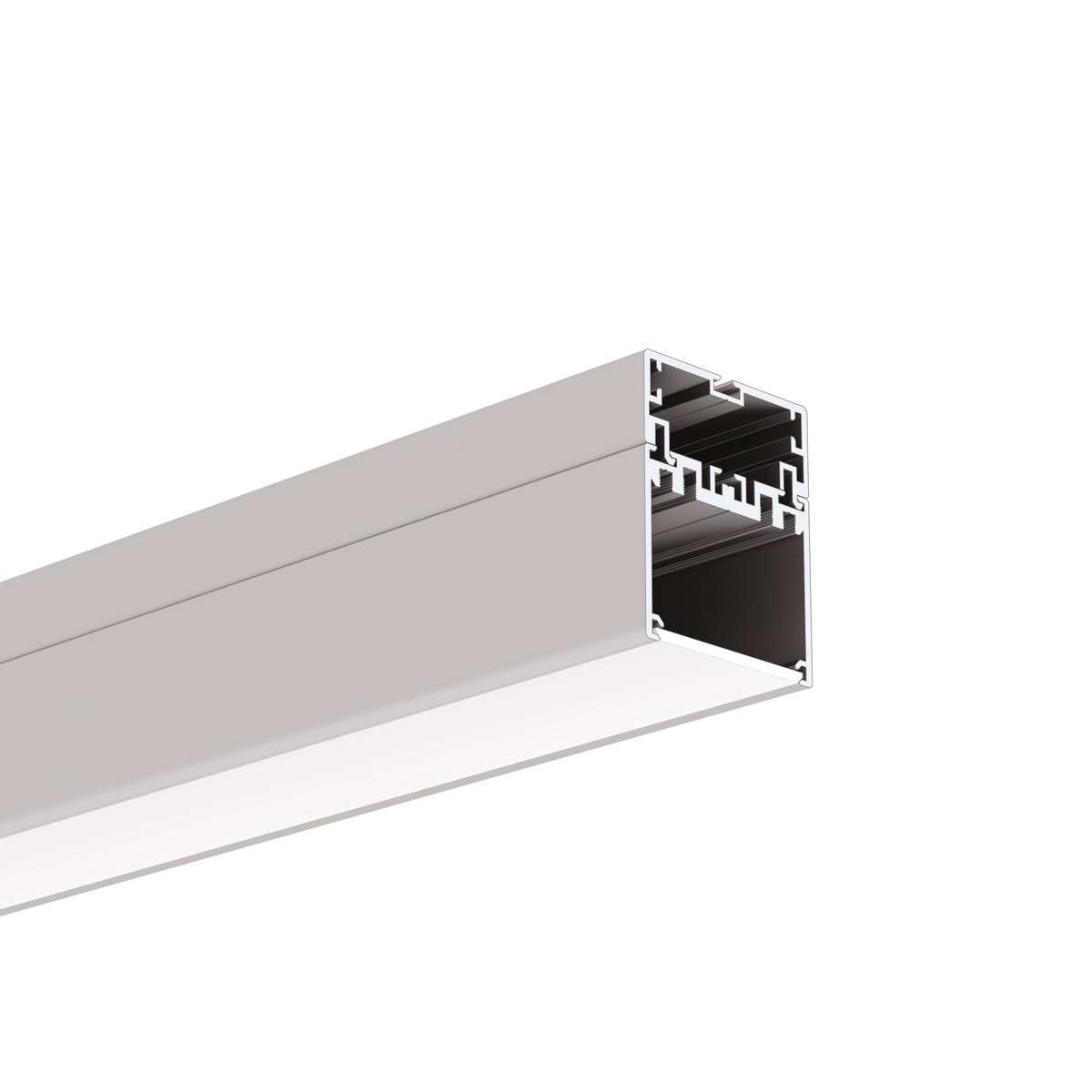 Profil aluminiu bandă LED 4050, argintiu anodizat