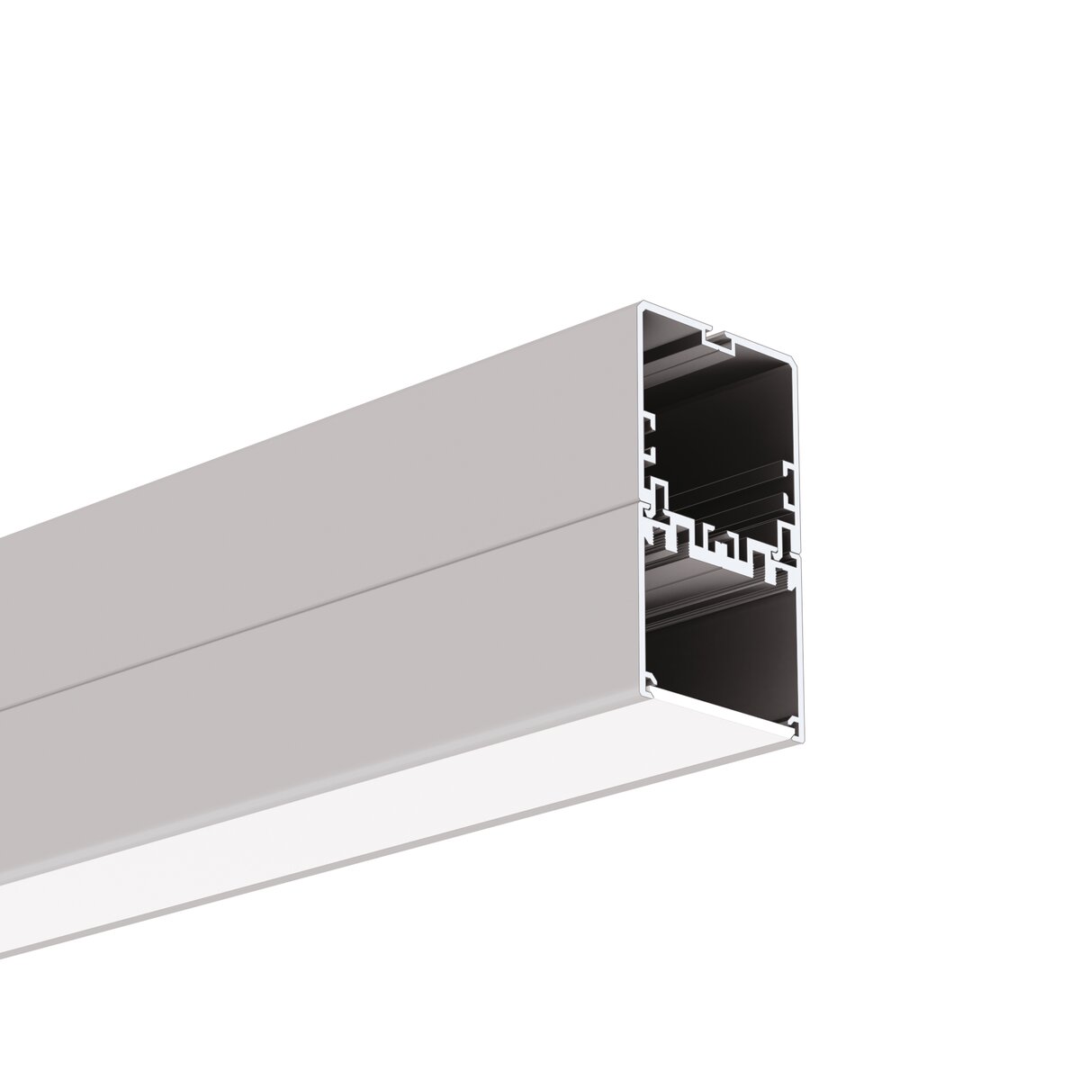 Profil aluminiu bandă LED 4050-W, argintiu anodizat