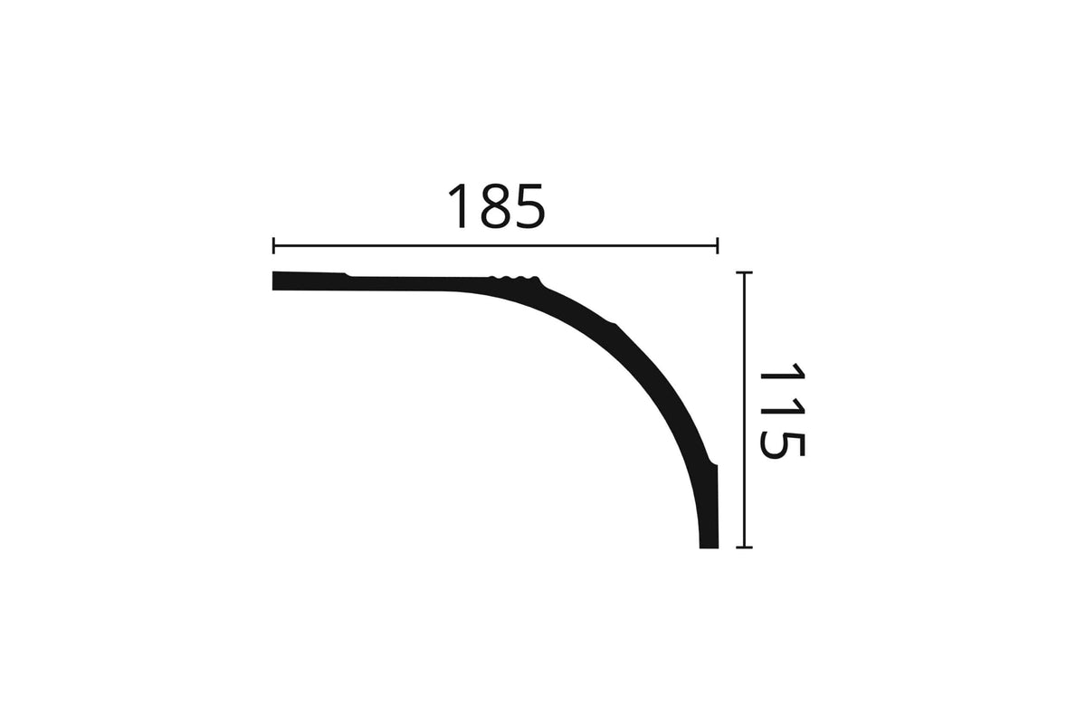 CORNISA POLIURETAN AD23 - 200 x 11.5 x 18.5 cm - imagine 2