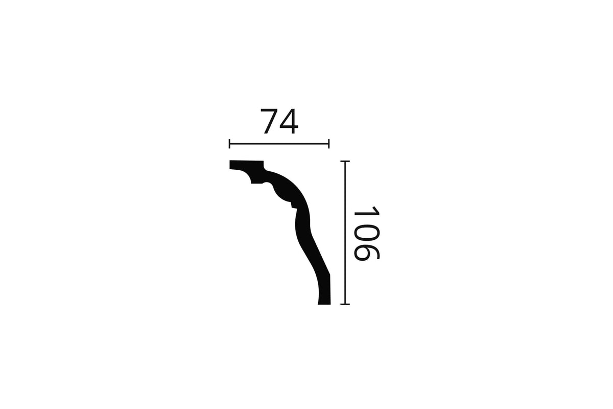 CORNISA POLIURETAN Z3 - 200 x 10.6 x 7.4 cm - imagine 2