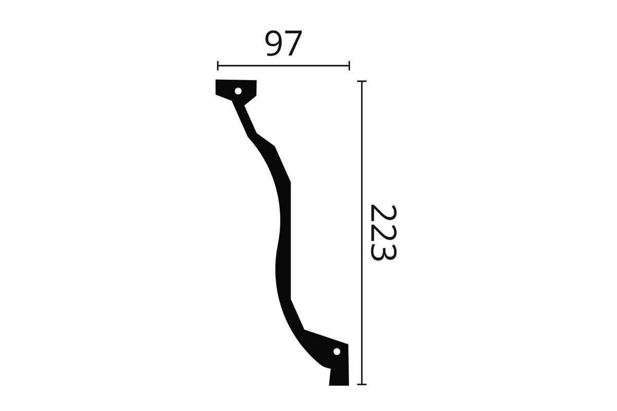 CORNISA POLIURETAN Z7 - 200 x 22.3 x 9.7 cm - imagine 2